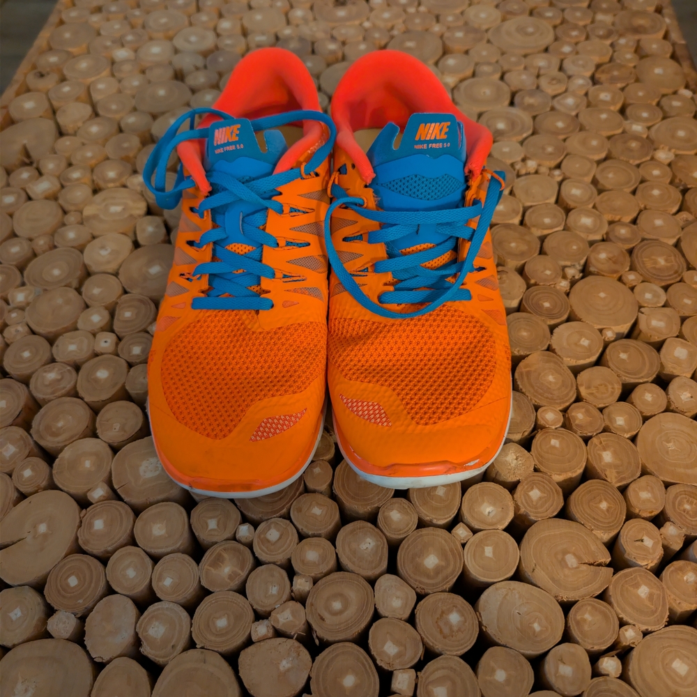 Nike Bright Orange and Blue Athletic Shoes